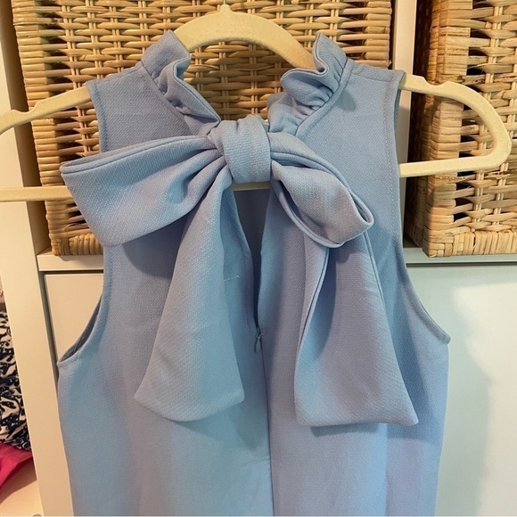 NWOT Pomander Place women’s sleeveless blue dress, bow in back. Size XS - Picture 3 of 4